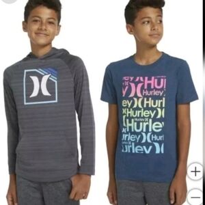 New Hurley Youth Lightweight Hoodie & Tee Kangaroo Pockets